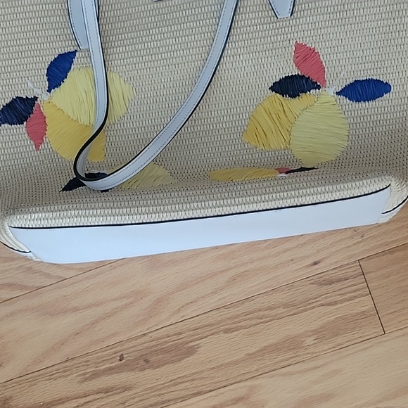 Kate Spade Ash Straw Lemon Zest Tote - Picture 13 of 14
